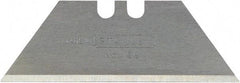 Stanley - 500 Piece High Carbon Steel Utility Knife Blade - 62mm OAL, 2.438" Blade Length, 0.024" Blade Thickness - Americas Industrial Supply