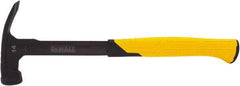 DeWALT - 14 oz Head, Straight Framing Hammer - 12" OAL, Steel Head, 2" Face Diam, Smooth Face, Steel Handle with Grip - Americas Industrial Supply