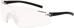 CrossFire - Clear Lenses, Framed Safety Glasses - Anti-Fog, Black Frame, Size Universal, Wrap Around - Americas Industrial Supply