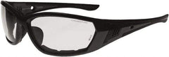 CrossFire - Smoke Lenses, Framed Safety Glasses - Anti-Fog, Gray Frame, Size Universal, Wrap Around - Americas Industrial Supply