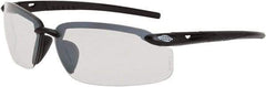 CrossFire - Indoor/Outdoor Lenses, Framed Safety Glasses - Scratch Resistant, Black Frame, Size Universal, Wrap Around - Americas Industrial Supply