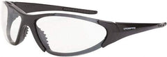 CrossFire - Clear Lenses, Framed Safety Glasses - Anti-Fog, Gray Frame, Size Universal, Wrap Around - Americas Industrial Supply