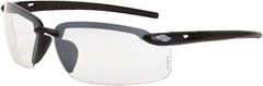 CrossFire - Clear Lenses, Framed Safety Glasses - Scratch Resistant, Gray Frame, Size Universal, Wrap Around - Americas Industrial Supply