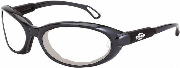 CrossFire - Clear Lenses, Framed Safety Glasses - Anti-Fog, Gray Frame, Size Universal, Wrap Around - Americas Industrial Supply