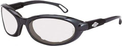 CrossFire - Indoor/Outdoor Lenses, Framed Safety Glasses - Anti-Fog, Gray Frame, Size Universal, Wrap Around - Americas Industrial Supply