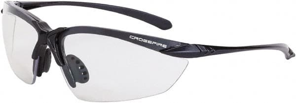 CrossFire - Indoor/Outdoor Lenses, Framed Safety Glasses - Scratch Resistant, Gray Frame, Size Universal, Wrap Around - Americas Industrial Supply