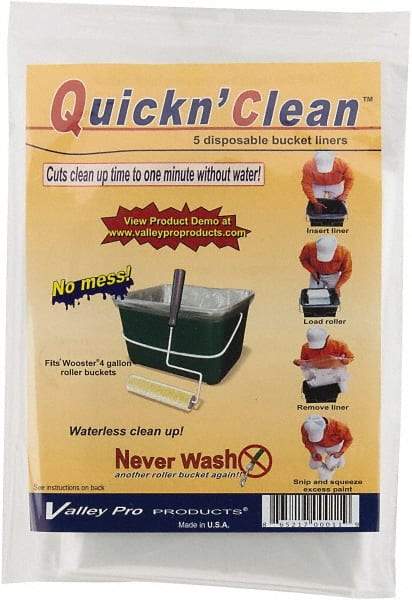 Wooster Brush - 10" Roller Compatible Paint Bucket Liner - 5 Gal Capacity, 24" Wide, Plastic - Americas Industrial Supply