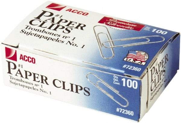 ACCO - 1-3/8" Wide Paper Fastener - Silver - Americas Industrial Supply