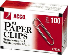 ACCO - 15/16" Wide Paper Fastener - Silver - Americas Industrial Supply