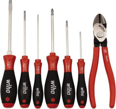 Wiha - 7 Piece Cutting Plier Set - Comes in Clamshell - Americas Industrial Supply
