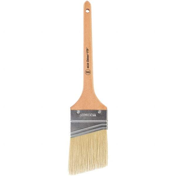 Wooster Brush - 1" Flat Polyester Varnish Brush - 2-3/16" Bristle Length, 4-13/16" Wood Handle - Americas Industrial Supply