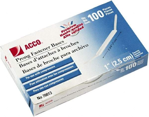 ACCO - 100 Piece Paper File Fasteners - 5-1/2" Long - Americas Industrial Supply