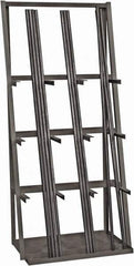 Durham - 3 Bay, 3,000 Lb Capacity, Gray Vertical Bar Storage Rack - 36" Wide x 84" High x 24" Deep - Americas Industrial Supply