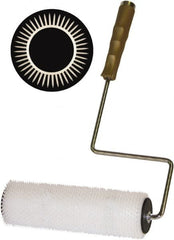 Wooster Brush - 9/16" Spiked Roller, 9" Wide Paint Roller & Frame - Smooth Texture, Polyethylene - Americas Industrial Supply