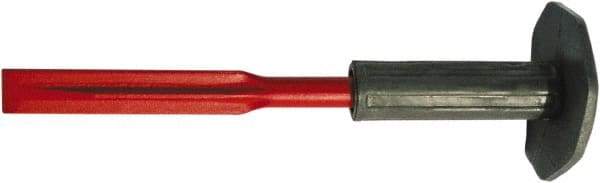 Osca - 12" OAL x 2-1/2" Blade Width Brick Chisel - Steel with Bricklayer Grip Handle - Americas Industrial Supply