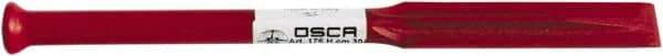 Osca - 12" OAL x 2-1/2" Blade Width Brick Chisel - Chrome Vanadium Steel Handle - Americas Industrial Supply