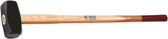 Osca - 8-51/64 Lb Head, 35-1/2" Long Sledge Hammer - Carbon Steel Head, 2-1/2" Face Diam, 6" Long Head, Wood Handle - Americas Industrial Supply