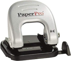 PaperPro - Paper Punches Type: 20 Sheet Manual Two Hole Punch Color: Black/Silver - Americas Industrial Supply