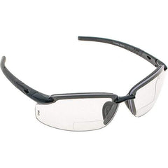 CrossFire - +1.5, Clear Lenses, Scratch Resistant, Frameless Magnifying Safety Glasses - UV Protection - Americas Industrial Supply