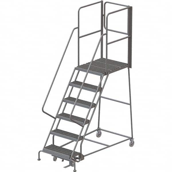 TRI-ARC - Rolling & Wall Mounted Ladders & Platforms Type: Rolling Warehouse Ladder Style: Rolling Platform Ladder - Americas Industrial Supply