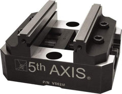 5th Axis - 125mm Jaw Width, 74mm High x 150mm Long x 125mm Wide Vise - For Use with 5 Axis Workholding Systems - Americas Industrial Supply