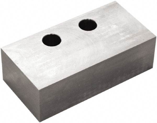 5th Axis - 6" Wide x 2" High x 2.95" Thick, Flat/No Step Vise Jaw - Soft, Aluminum, Manual Jaw, Compatible with V6105M Vises - Americas Industrial Supply