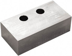 5th Axis - 6" Wide x 2" High x 2.95" Thick, Flat/No Step Vise Jaw - Soft, Aluminum, Manual Jaw, Compatible with V6105M Vises - Americas Industrial Supply