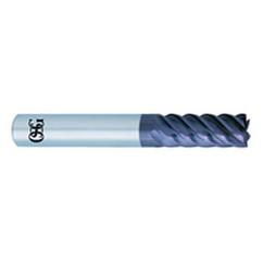 3/8'' Dia. - 3'' OAL - - WXS Coated CBD - 45° Helix HP End Mill - 6 FL - Americas Industrial Supply
