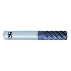 3/8'' Dia. - 3'' OAL - - WXS Coated CBD - 45° Helix HP End Mill - 6 FL - Americas Industrial Supply