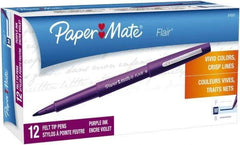 Paper Mate - Felt Tip Porous Point Pen - Purple - Americas Industrial Supply