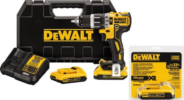 DeWALT - 20V 1/2" Chuck Cordless Hammer Drill - Americas Industrial Supply