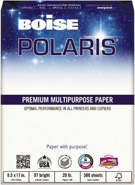 Boise - 2,500 Sheets White Photo Paper - Use with Laser Printers, Inkjet Printers, Copiers - Americas Industrial Supply