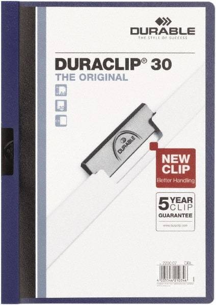 DURABLE - 11" Long x 8" Wide Report Cover - Dark Blue - Americas Industrial Supply