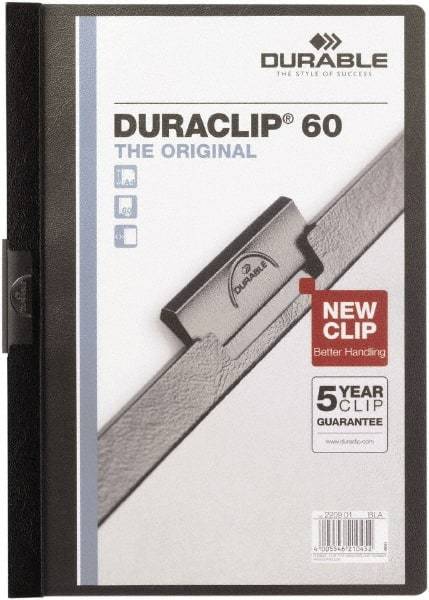 DURABLE - 11" Long x 8" Wide Report Cover - Black - Americas Industrial Supply