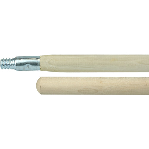 60″ Hardwood Handle, Threaded Metal Tip, 1-1/8″ Diameter - Americas Industrial Supply