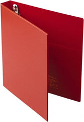 275 Sheet Capacity, 11 x 8-1/2″, Non-View Ring Binder Polypropylene, Red