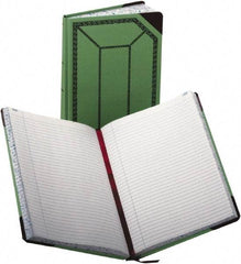 Boorum & Pease - 300 Sheet, 7-5/8 x 12-1/2", Record/Account Book - Green & Red - Americas Industrial Supply