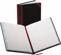Boorum & Pease - 300 Sheet, 7-5/8 x 9-5/8", Record/Account Book - Black & Red - Americas Industrial Supply