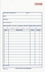 Adams Business Forms - 50 Sheet, 4-3/16 x 7-3/16", Sales Order Book - White - Americas Industrial Supply