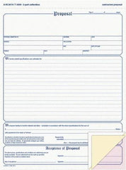 Adams Business Forms - 50 Sheet, 8-1/2 x 11-7/16", Sales Order Book - White, Canary & Pink - Americas Industrial Supply