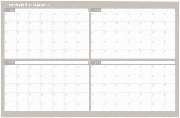 MasterVision - 36 x 48", Wall Calendar - White - Americas Industrial Supply