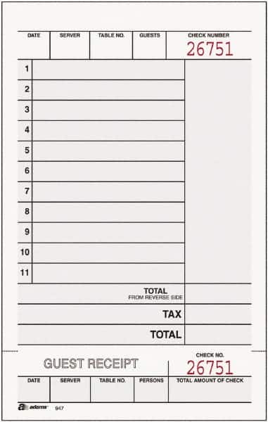 Adams Business Forms - 250 Sheet, 7-1/4 x 4-1/4", Guest Book - White - Americas Industrial Supply