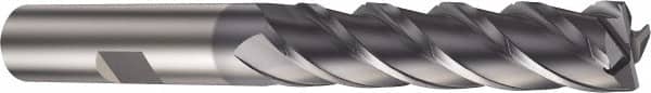 Sandvik Coromant - 3/8", 4 Flute, Single End, Solid Carbide, Corner Chamfer End Mill - 3-3/8" OAL, Right Hand Flute, 1-1/2" LOC, Right Hand Cut - Americas Industrial Supply