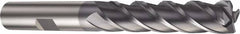 Sandvik Coromant - 3/8", 4 Flute, Single End, Solid Carbide, Corner Chamfer End Mill - 3-3/8" OAL, Right Hand Flute, 1-1/2" LOC, Right Hand Cut - Americas Industrial Supply