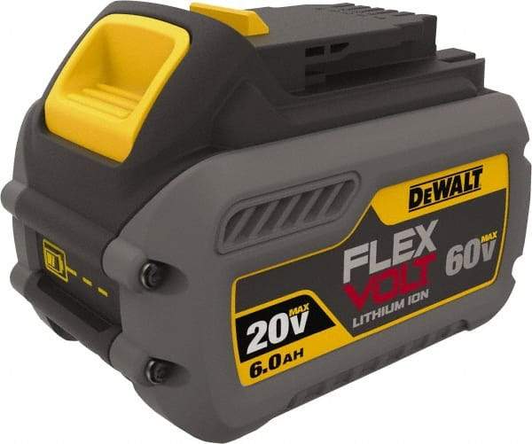 DeWALT - 60 Volt Lithium-Ion Power Tool Battery - 6 Ahr Capacity, 2 hr Charge Time, Series 20/60 FLEXVOLT - Americas Industrial Supply