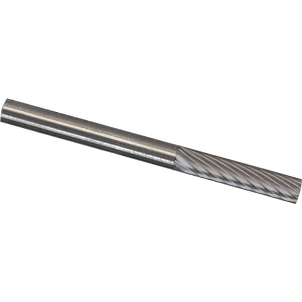 Made in USA - 1/8" Cut Diam, 1/4" Shank Diam, Cylinder Head Aluma Cut Burr - Carbide, 5/8" LOC, 2" OAL - Americas Industrial Supply