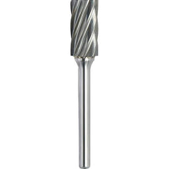 Made in USA - 5/16" Cut Diam, 1/4" Shank Diam, Cylinder Head Aluma Cut Burr - Carbide, 1" LOC, 2-3/4" OAL - Americas Industrial Supply