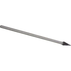 Made in USA - 3/8" Cut Diam, 1/4" Shank Diam, Cone Head Double Cut Burr - Carbide, 5/8" LOC, 6-5/8" OAL - Americas Industrial Supply