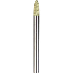 Made in USA - 6mm Cut Diam, 0.2362" Shank Diam, Tree with Radius Head Aluma Cut Burr - Carbide, 16mm LOC, 50mm OAL - Americas Industrial Supply