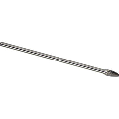 Made in USA - 6mm Cut Diam, 0.2362" Shank Diam, Tree with Radius Head Single Cut Burr - Carbide, 16mm LOC, 163mm OAL - Americas Industrial Supply